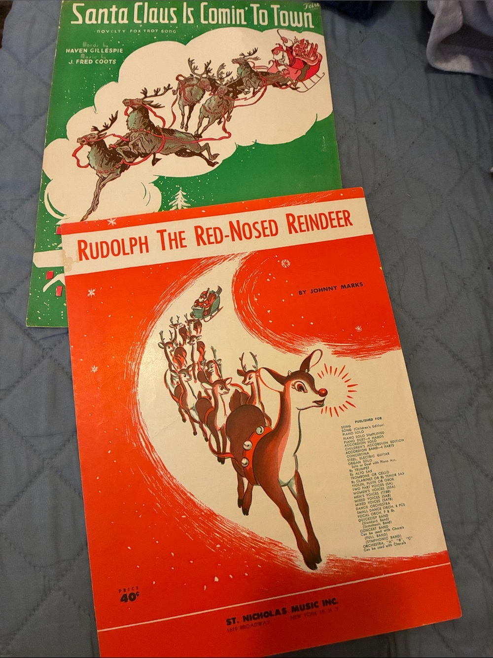 Holiday Vintage Sheet Music